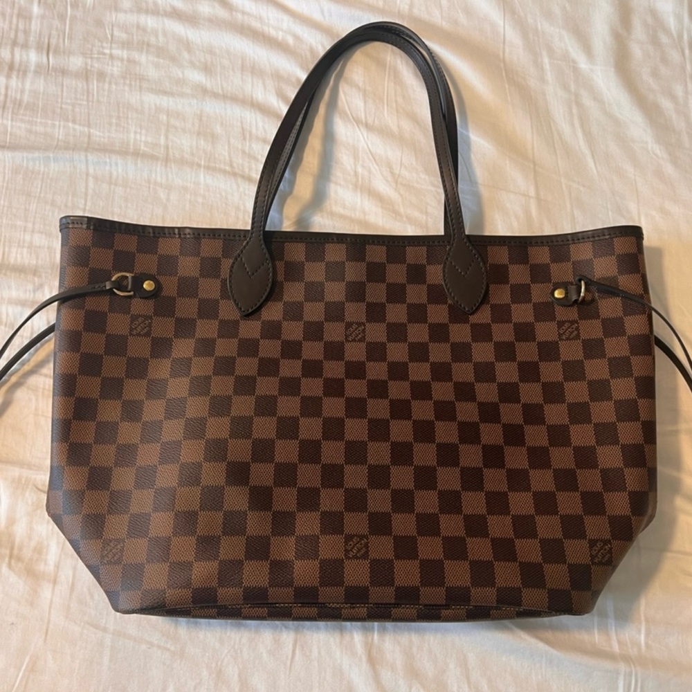 SOLD Authentic Louis Vuitton Neverfull MM Damier Ebene